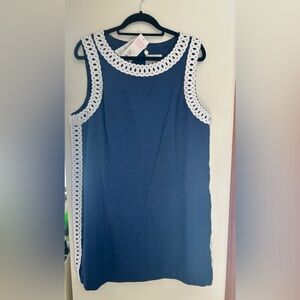 Lilly Pulitzer Sadie Romper Low Tied Navy Size  16 NWT